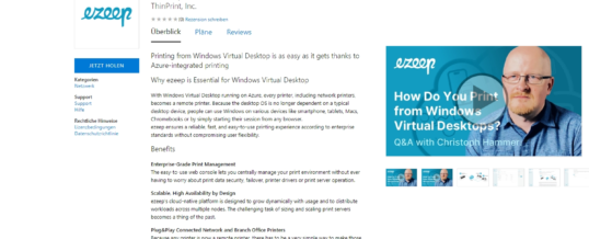 Jetzt verfügbar: Die Drucklösung für Windows Virtual Desktop – ezeep