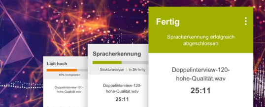 DSGVO-konforme Spracherkennung jetzt im Early-Access.