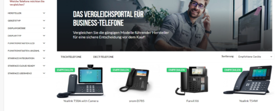 STARFACE launcht Vergleichsportal TOPPHONE24.com