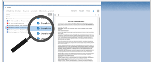 M-Files Ground Link verbindet Salesforce mit Dokumenten in lokalen SharePoint-Bibliotheken