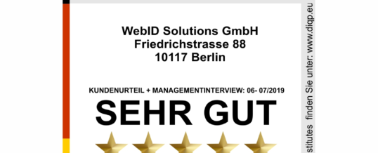 WebID Solutions mit Top Service (DIQP) ausgezeichnet