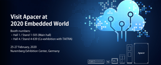 Apacer gibt neue Partnerschaften für Industrial Cloud Services auf der Embedded World 2020 bekannt
