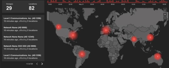 Weltweite Nutzung des Internets steigt:   ThousandEyes veröffentlicht interaktive globale Live-Karte zur Visualisierung von Internetausfällen