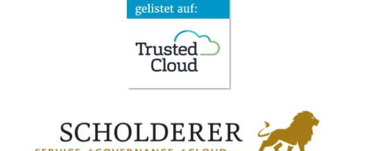 Trusted Cloud Zertifikat für IT-Leistung der Scholderer GmbH