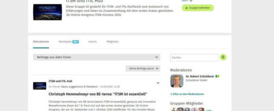 ITSM und ITIL mit 3D Kongress bei XING und LinkedIn online