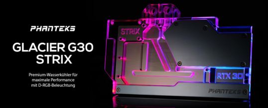 PHANTEKS Glacier G30 STRIX – Premium-Wasserkühler für ASUS GeForce RTX 3000 ROG STRIX jetzt bei Caseking vorbestellbar!