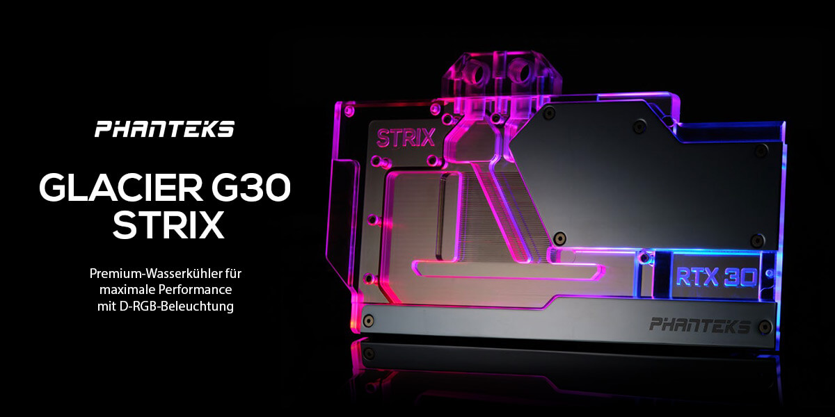 PHANTEKS Glacier G30 STRIX – Premium-Wasserkühler für ASUS GeForce RTX 3000 ROG STRIX jetzt bei Caseking vorbestellbar!
