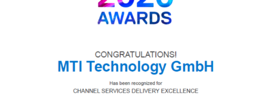 MTI mit dem Channel Services Delivery Excellence Award 2020 ausgezeichnet