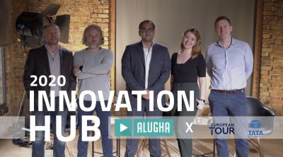 alugha demonstriert die Siegerlösung des Innovation Hub im Rahmen der DP World Tour Championship in Dubai
