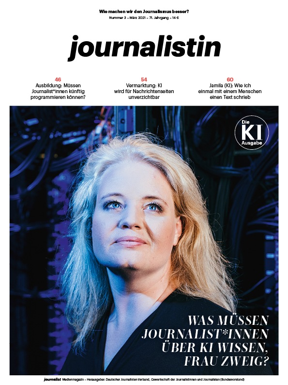 KI-Expertin Katharina Zweig: „Medien berichten ständig über die falschen Themen“ / journalist-Sonderausgabe zum Thema künstliche Intelligenz
