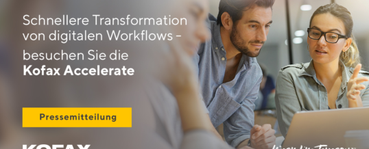 Schnellere Transformation von digitalen Workflows auf der Kofax Accelerate