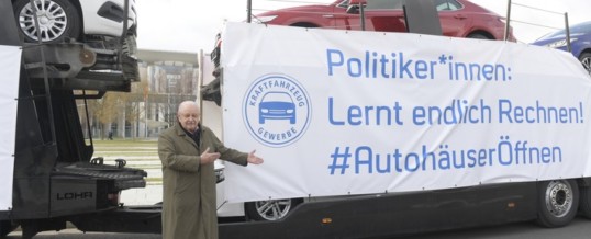 Protest am Kanzleramt: ZDK fordert bundesweite Öffnung des Autohandels