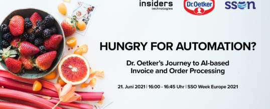Insiders Technologies und Dr. Oetker machen Appetit auf Automatisierung