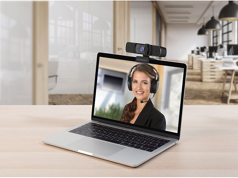 Somikon Full-HD-USB-Webcam mit Autofokus