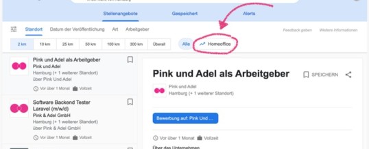 Google for Jobs: Jobs von Zuhause für Zuhause finden