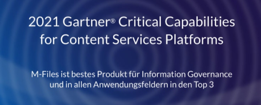 M-Files im Gartner Report Critical Capabilities für Content-Services-Plattformen mehrfach ausgezeichnet