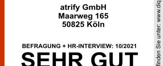 Atrify aus Köln ist ein Top-Ausbildungsbetrieb