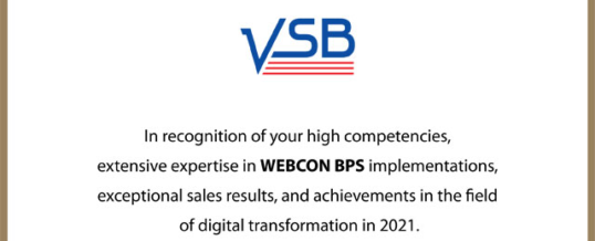 VSB ist auch 2022 wieder WEBCON Premium Partner