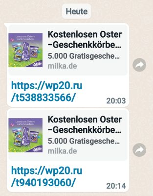 Vorsicht! Fake-Osterhasen-Gewinnspiel von Milka